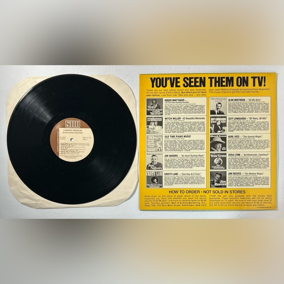 Connie Francis: Sentimental Favorites-Classic Record Vinyl LP 1984 - Picture 2 of 2